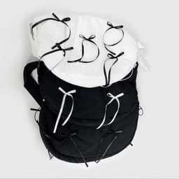 image-Bowknot Cotton-padded One-shoulder Women's Corssbody Bag