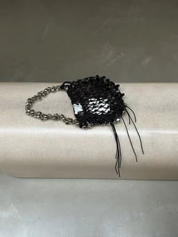 image-All-match Retro Dark Silver Bell Portable Shoulder Underarm Bag