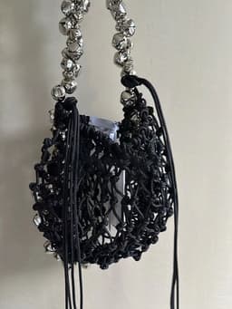 image-All-match Retro Dark Silver Bell Portable Shoulder Underarm Bag
