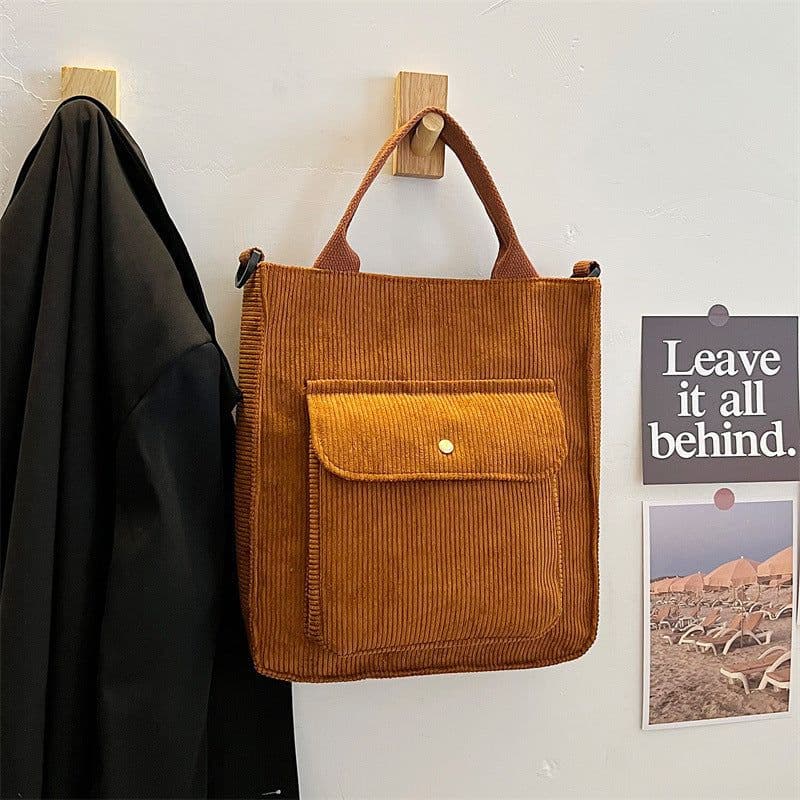 image-Winter New Women's Bags Japanese Style Artistic Student Handbag Simple