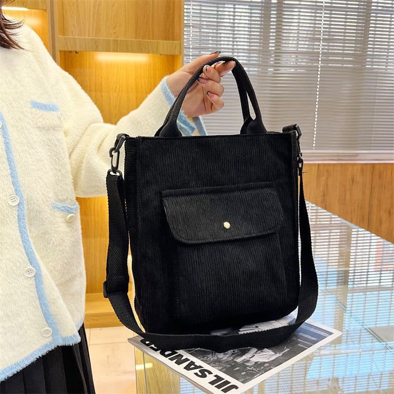 image-Winter New Women's Bags Japanese Style Artistic Student Handbag Simple
