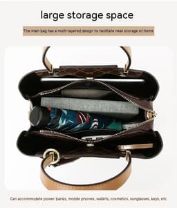 image-Women's Generous One-shoulder Crossbody Printing Large Capacity Bag