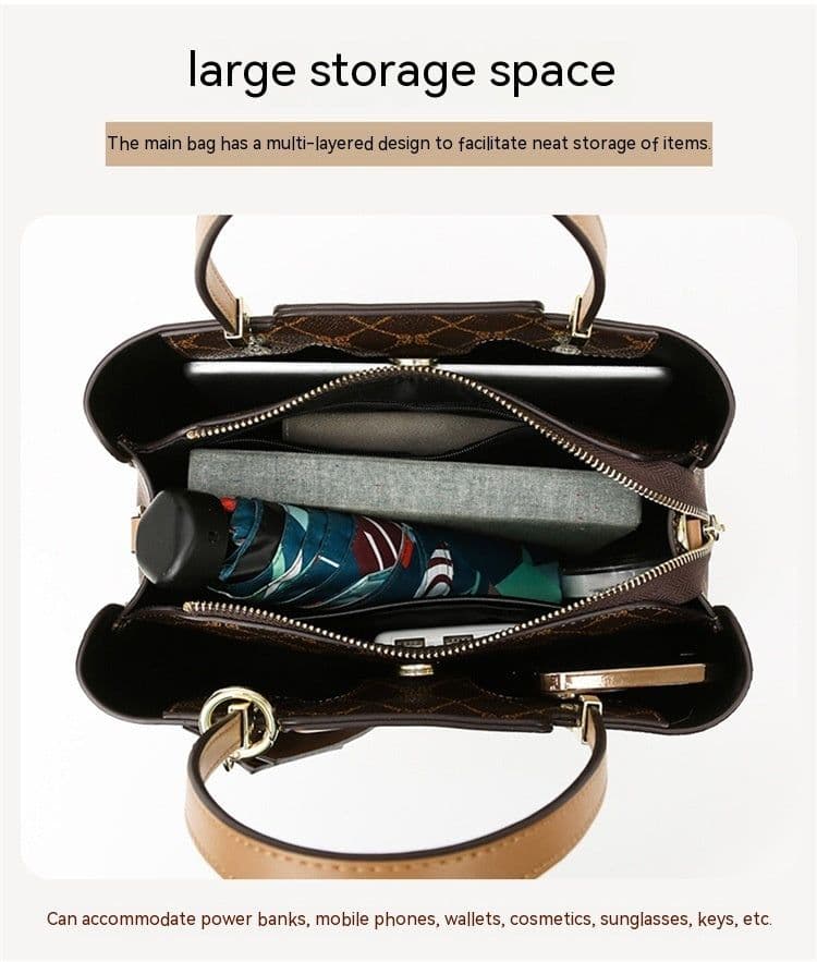 image-Women's Generous One-shoulder Crossbody Printing Large Capacity Bag