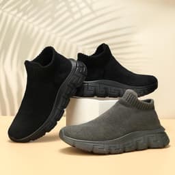 image-Technology Flying Woven Surface Winter Fashionable Breathable Comfortable Slip-on Casual Shoes