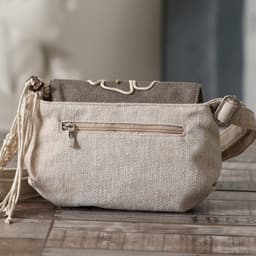 image-Ethnic Style Lightweight Crossbody Woven Canvas Women's Bag