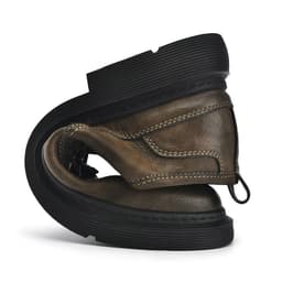 image-Men's Sewing Line Lace-up Casual Plus Size Leather Shoes