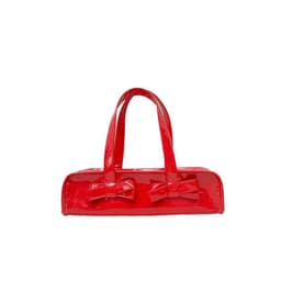 image-Japanese Cute Patent Leather Glossy Bow Decoration Baguette Bag