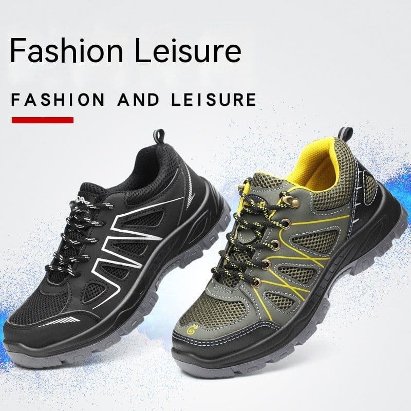 image-Breathable Mesh Fabric Anti Smashing And Puncture Protective Safety Shoes