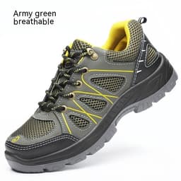 image-Breathable Mesh Fabric Anti Smashing And Puncture Protective Safety Shoes