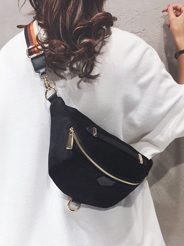 image-Oxford Cloth Fashion Casual Waist Bag One Shoulder Crossbody Chest Bag