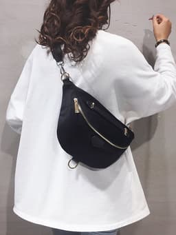 image-Oxford Cloth Fashion Casual Waist Bag One Shoulder Crossbody Chest Bag