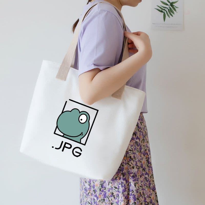 image-Women's Canvas Artistic Portable One-shoulder Mummy Tote Bag