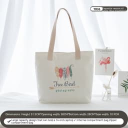 image-Women's Canvas Artistic Portable One-shoulder Mummy Tote Bag