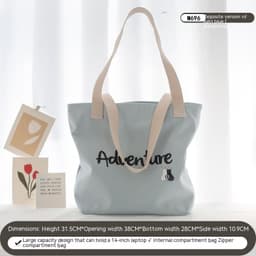 image-Women's Canvas Artistic Portable One-shoulder Mummy Tote Bag
