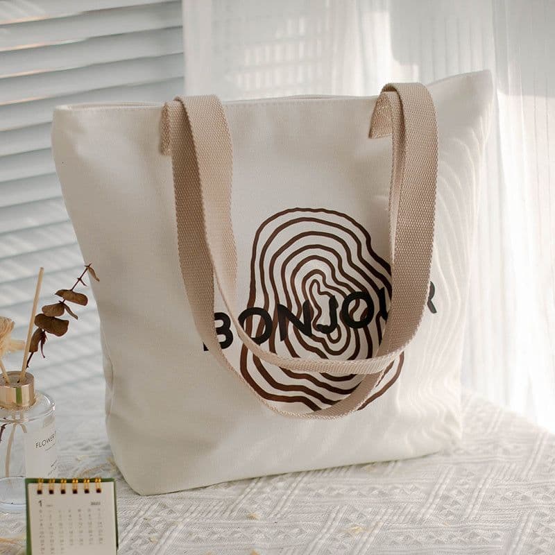 image-Women's Canvas Artistic Portable One-shoulder Mummy Tote Bag