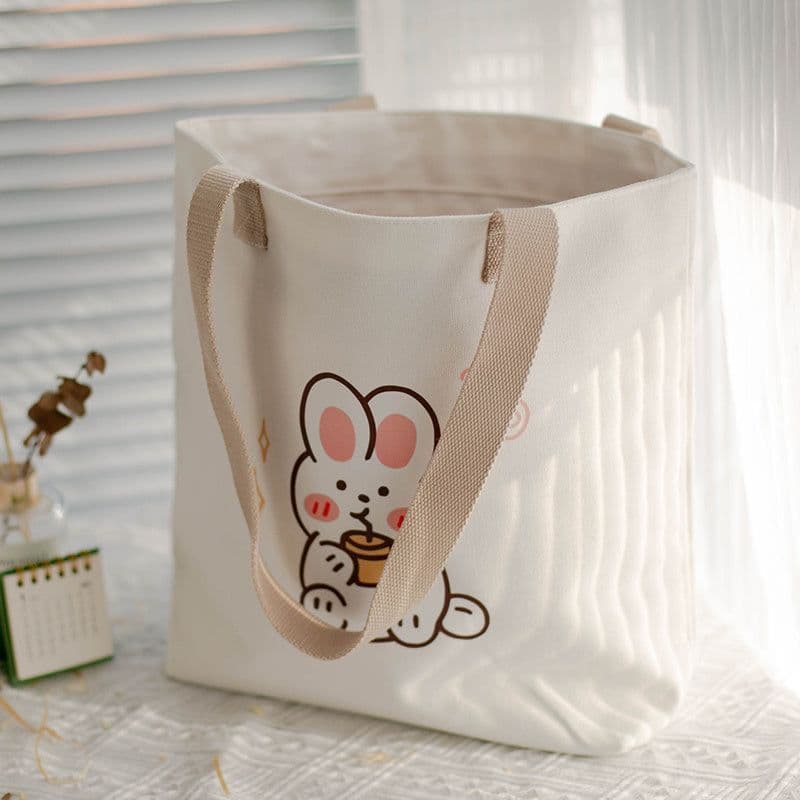 image-Women's Canvas Artistic Portable One-shoulder Mummy Tote Bag