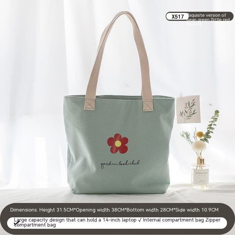image-Women's Canvas Artistic Portable One-shoulder Mummy Tote Bag