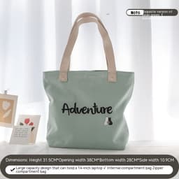 image-Women's Canvas Artistic Portable One-shoulder Mummy Tote Bag