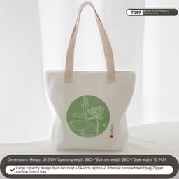 image-Women's Canvas Artistic Portable One-shoulder Mummy Tote Bag