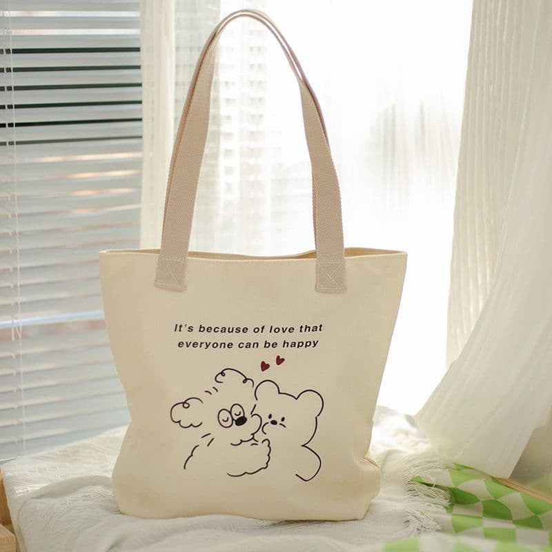image-Women's Canvas Artistic Portable One-shoulder Mummy Tote Bag