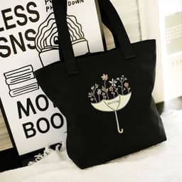 image-Women's Canvas Artistic Portable One-shoulder Mummy Tote Bag