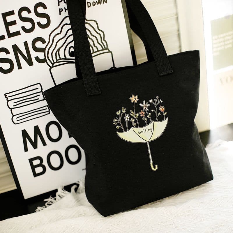 image-Women's Canvas Artistic Portable One-shoulder Mummy Tote Bag