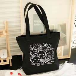 image-Women's Canvas Artistic Portable One-shoulder Mummy Tote Bag