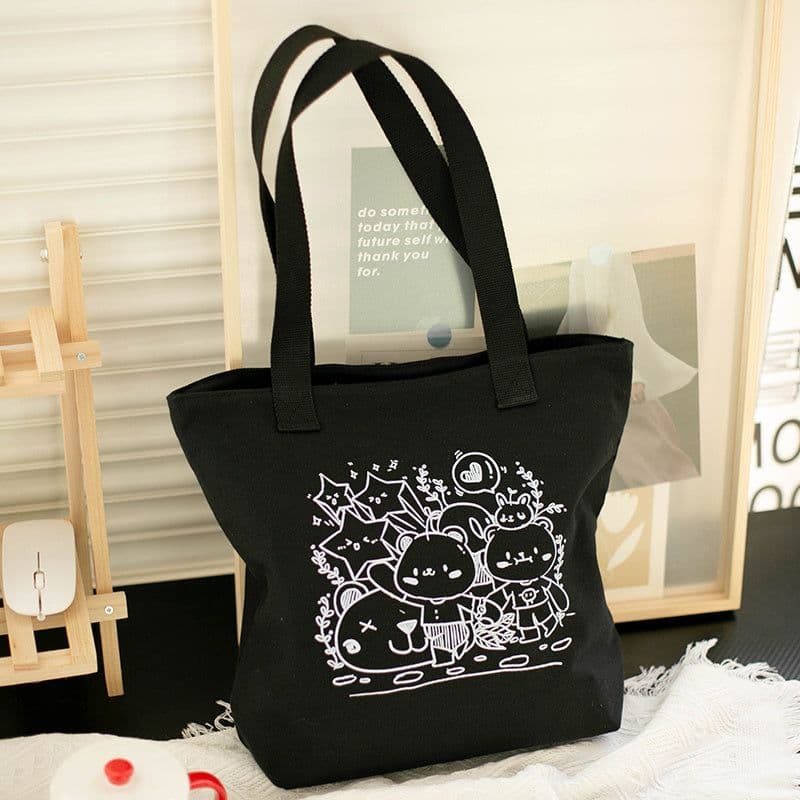 image-Women's Canvas Artistic Portable One-shoulder Mummy Tote Bag