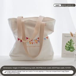 image-Women's Canvas Artistic Portable One-shoulder Mummy Tote Bag