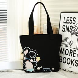image-Women's Canvas Artistic Portable One-shoulder Mummy Tote Bag