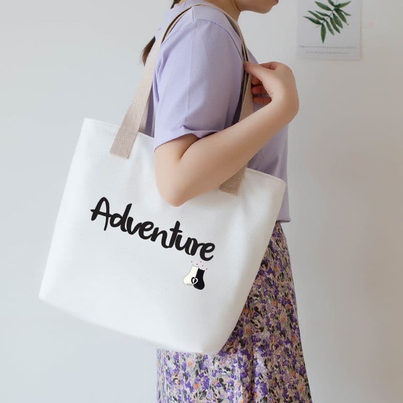 image-Women's Canvas Artistic Portable One-shoulder Mummy Tote Bag