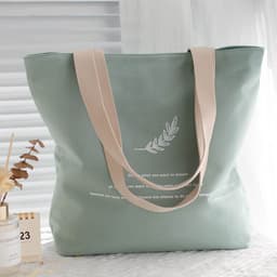 image-Women's Canvas Artistic Portable One-shoulder Mummy Tote Bag