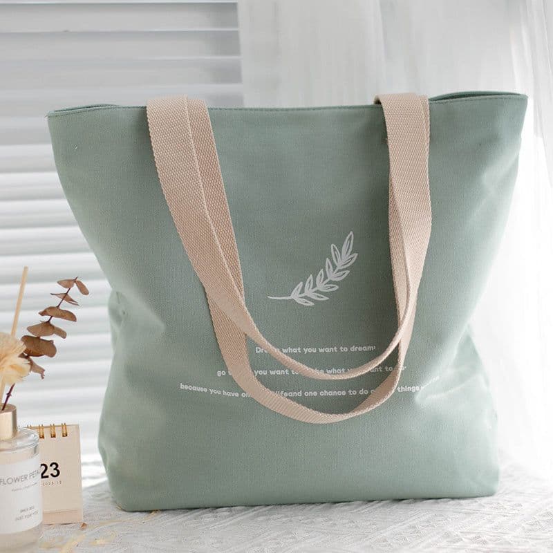 image-Women's Canvas Artistic Portable One-shoulder Mummy Tote Bag