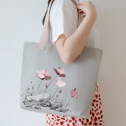 image-Women's Canvas Artistic Portable One-shoulder Mummy Tote Bag