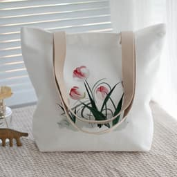 image-Women's Canvas Artistic Portable One-shoulder Mummy Tote Bag
