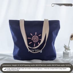 image-Women's Canvas Artistic Portable One-shoulder Mummy Tote Bag