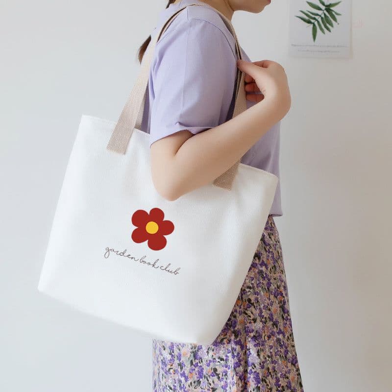 image-Women's Canvas Artistic Portable One-shoulder Mummy Tote Bag