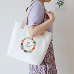 image-Women's Canvas Artistic Portable One-shoulder Mummy Tote Bag