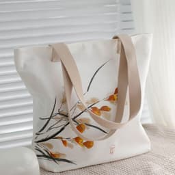 image-Women's Canvas Artistic Portable One-shoulder Mummy Tote Bag