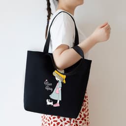 image-Women's Canvas Artistic Portable One-shoulder Mummy Tote Bag