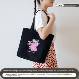 image-Women's Canvas Artistic Portable One-shoulder Mummy Tote Bag