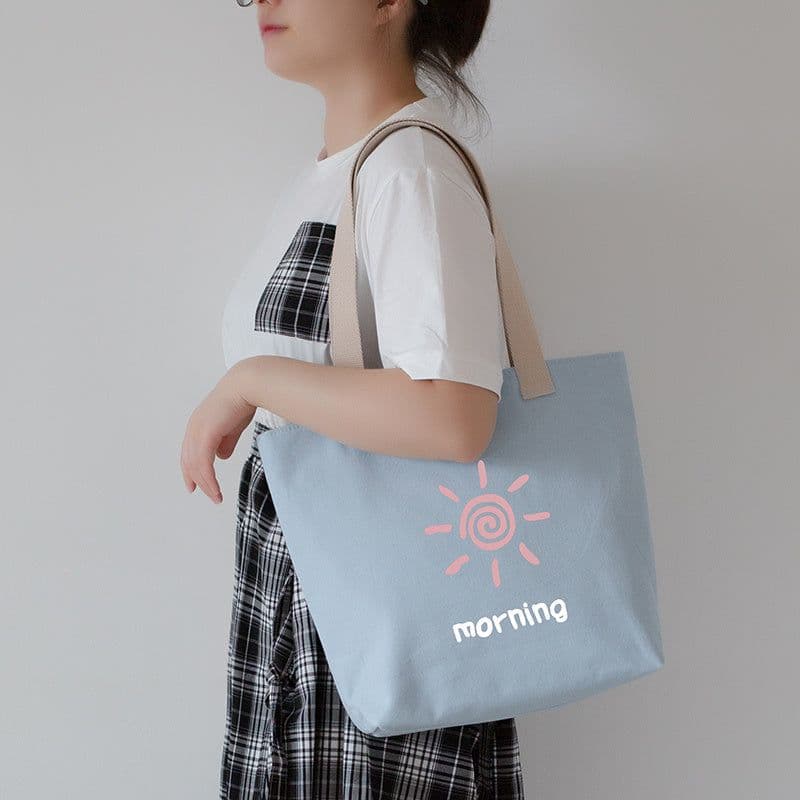 image-Women's Canvas Artistic Portable One-shoulder Mummy Tote Bag