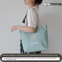 image-Women's Canvas Artistic Portable One-shoulder Mummy Tote Bag