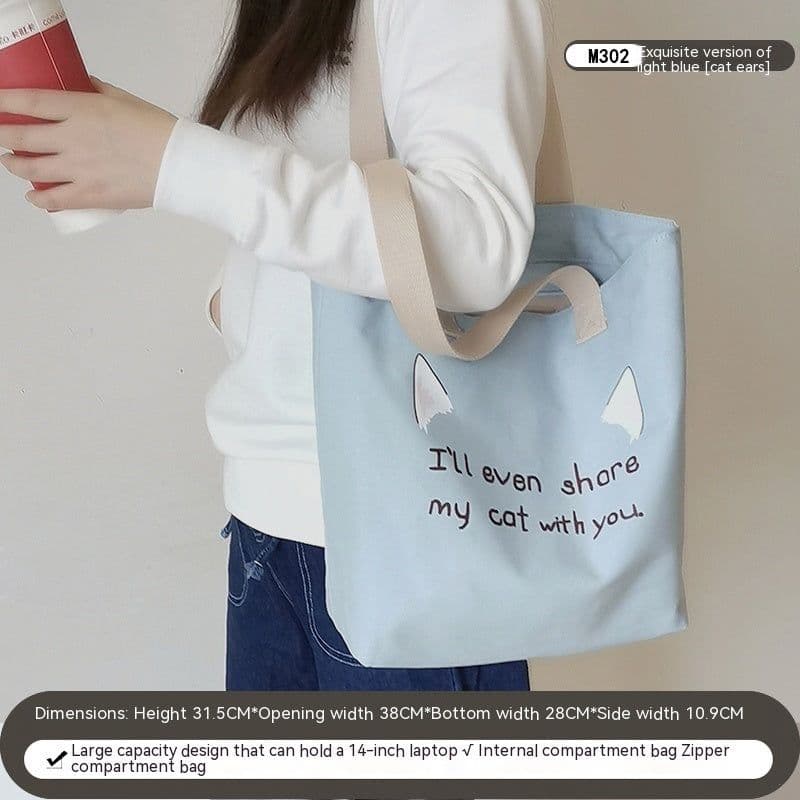 image-Women's Canvas Artistic Portable One-shoulder Mummy Tote Bag
