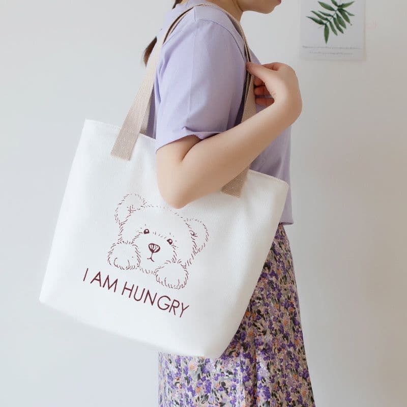 image-Women's Canvas Artistic Portable One-shoulder Mummy Tote Bag