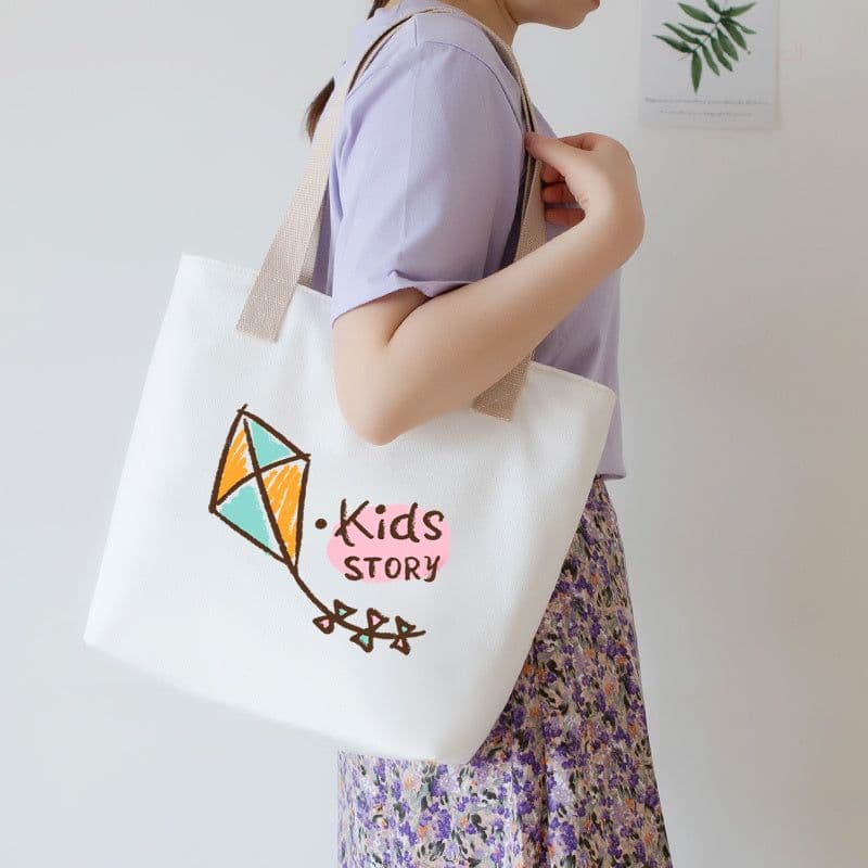 image-Women's Canvas Artistic Portable One-shoulder Mummy Tote Bag