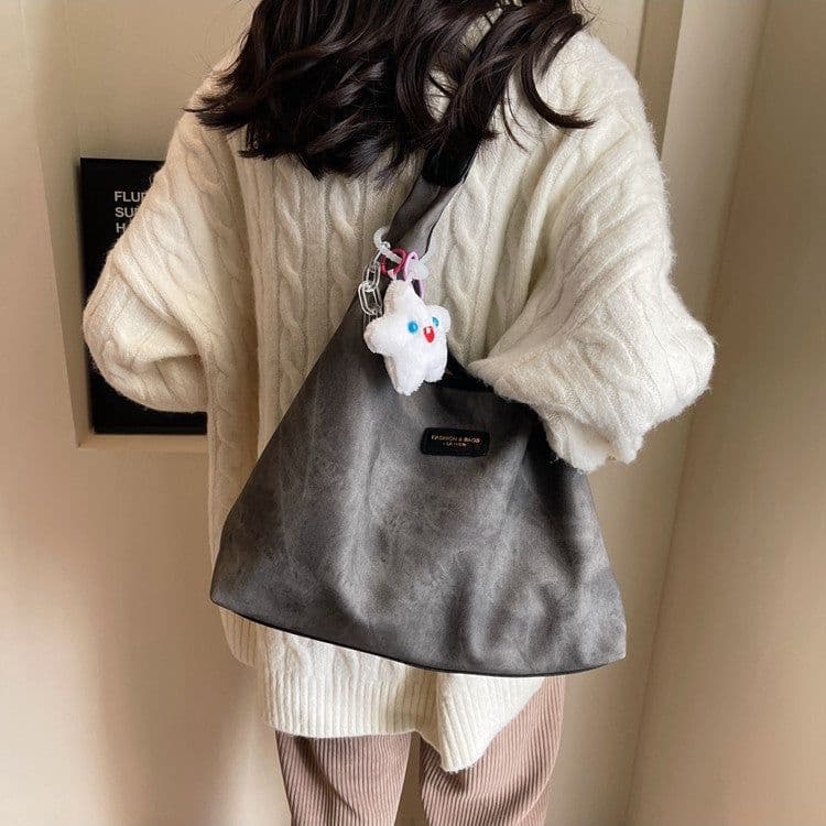 image-New Autumn And Winter Canvas Denim Tote Bag For College Students, Class Bag, Underarm Shoulder Bag
