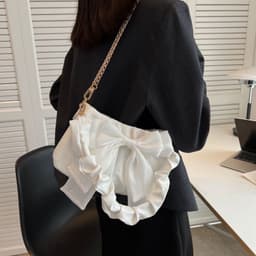 image-2022 New Fashion Casual Chain Crossbody Cute Bow Shoulder Underarm Bag