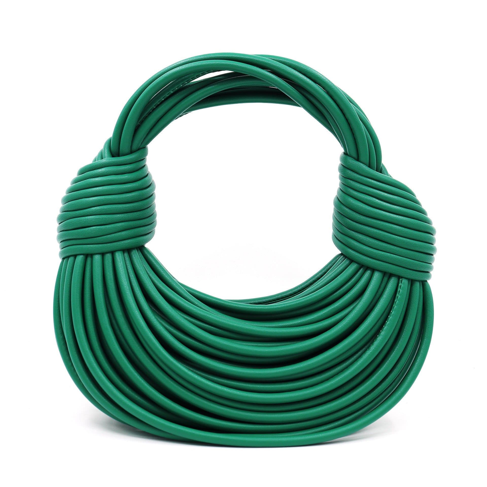image-Women's Fashion Solid Color Handmade Woven Handbag