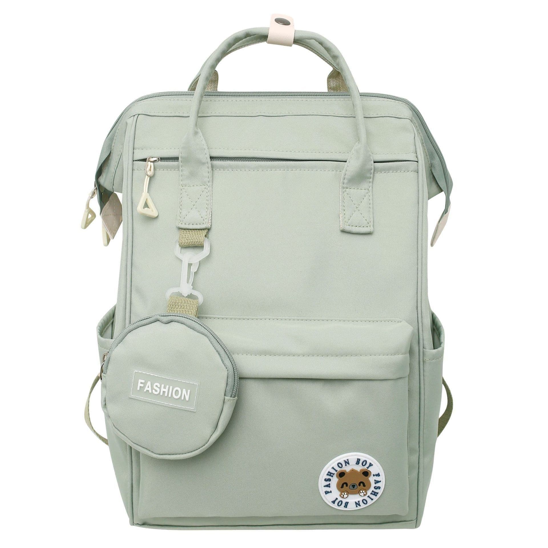 image-Backpack Travel Simple Style High School Backpack